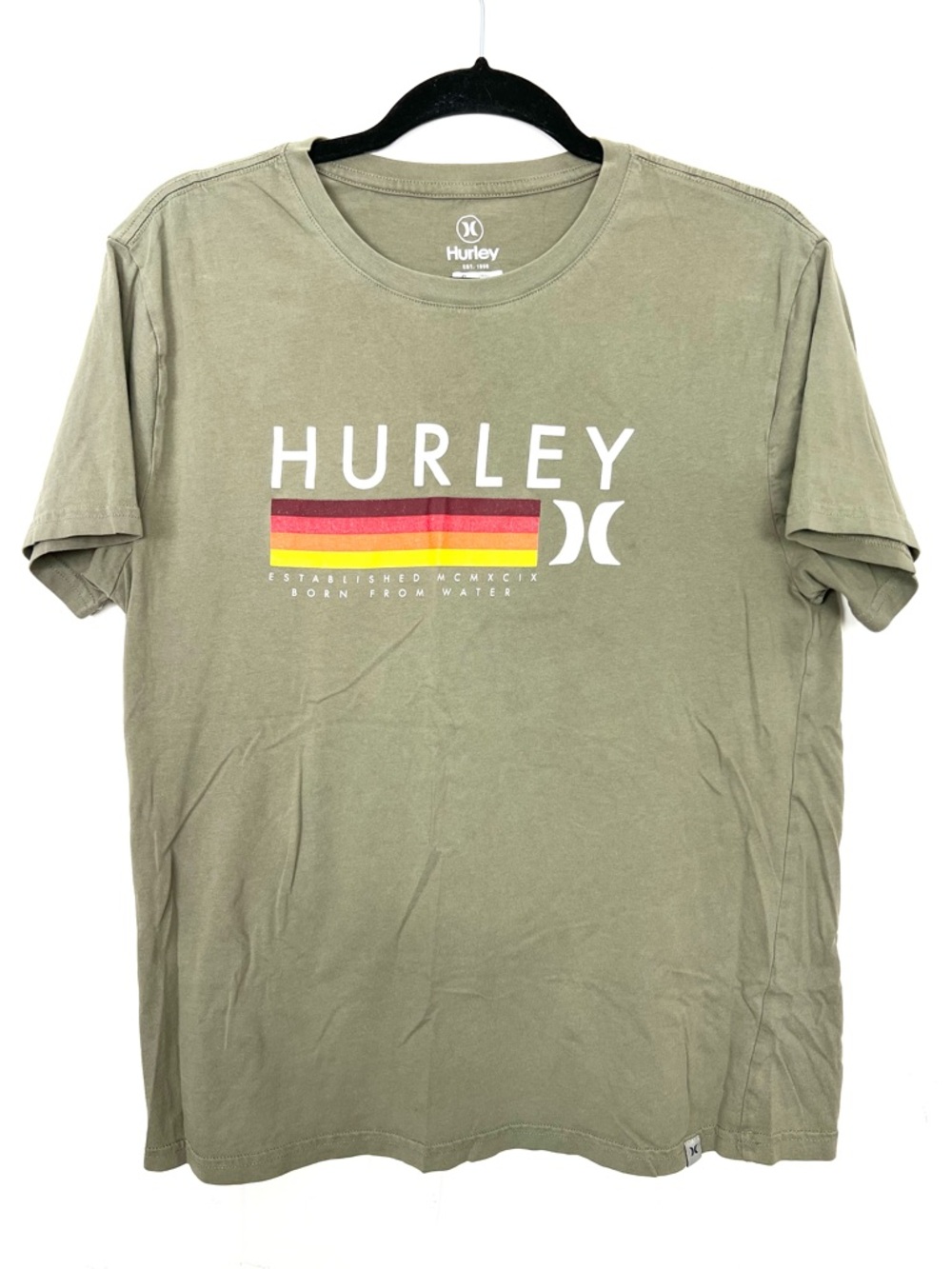 Hurley Graphic T-Shirt Olive Green Men's Size Small